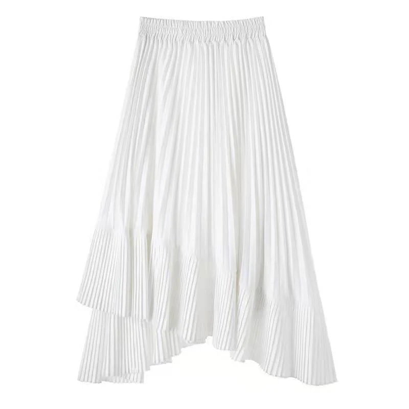 Reno Pleated Asymmetrical Long Skirt - Image 9