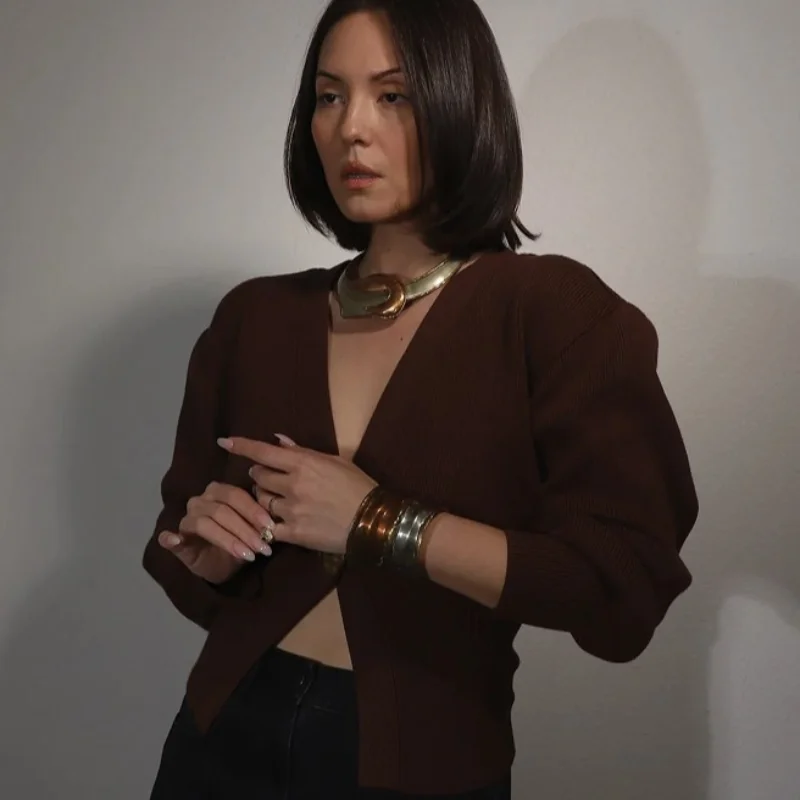 Rhode Isle V Neck Knitted Cardigan - Image 6