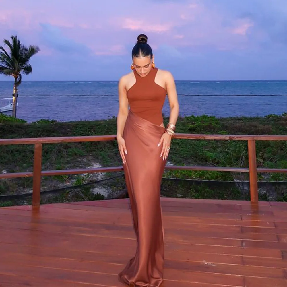 Roslyn Satin Maxi Dress - Image 4