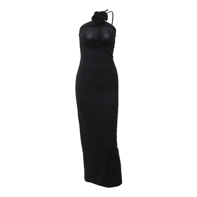 Rosy Reveal Backless Skinny Dress - Image 10