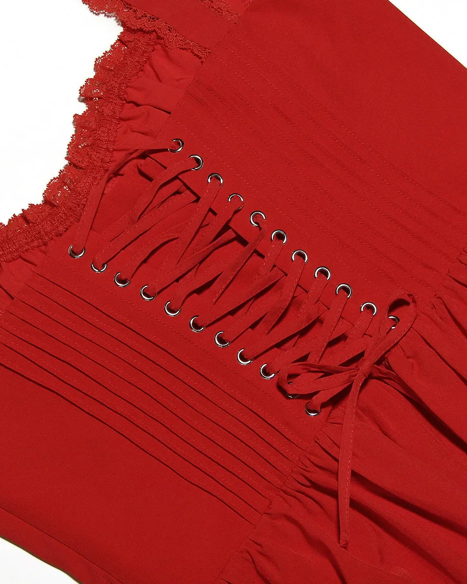 Rustic Romance Corset Mini Elegance Dress - Image 12