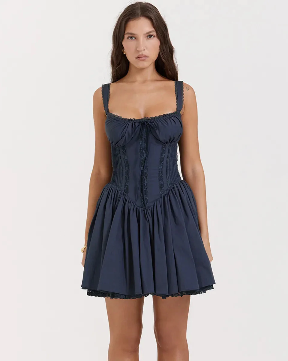 Rustic Romance Corset Mini Elegance Dress - Image 13