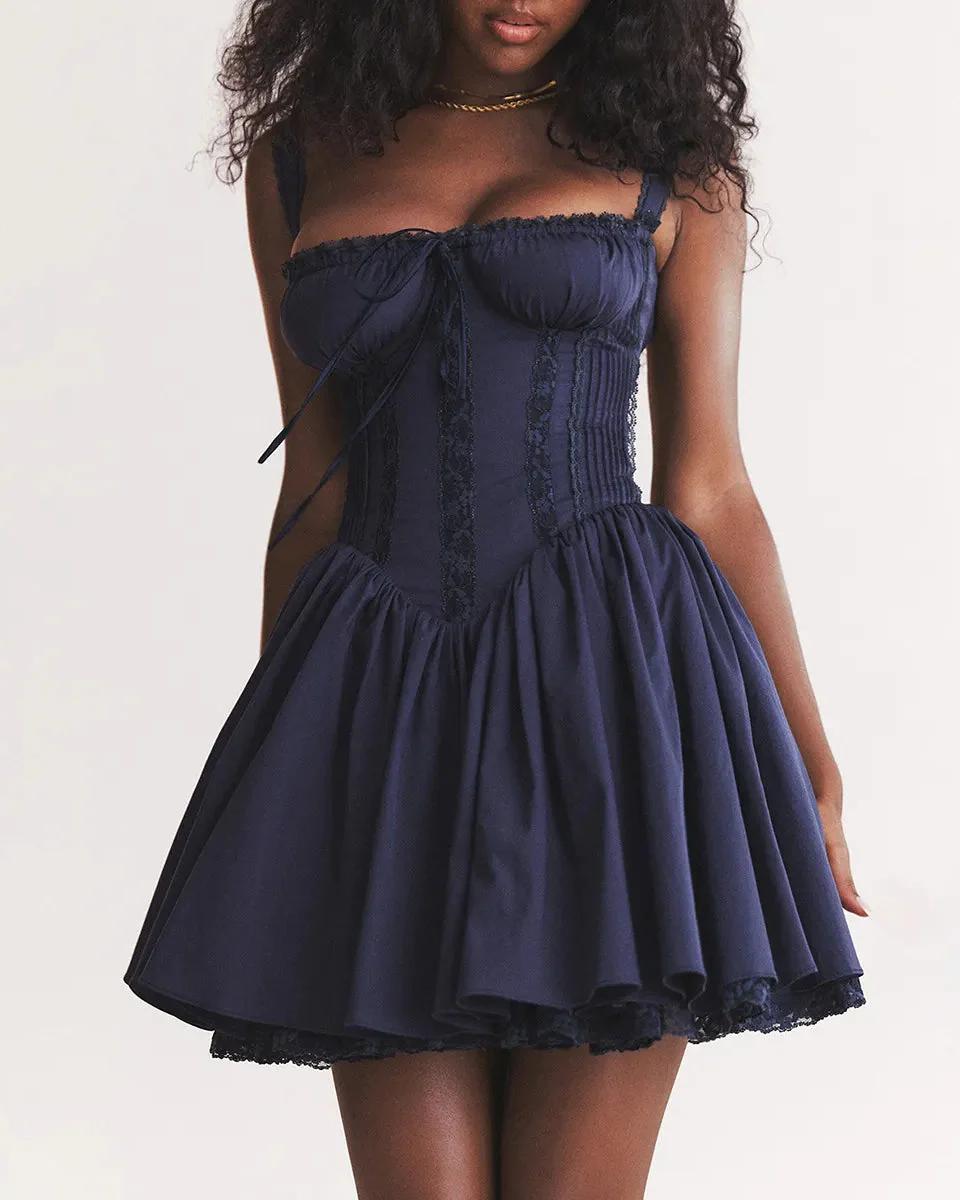 Rustic Romance Corset Mini Elegance Dress - Image 16
