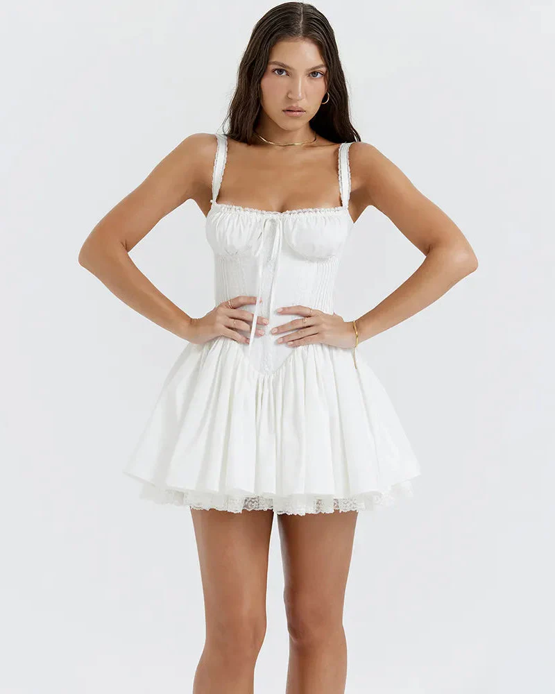 Rustic Romance Corset Mini Elegance Dress - Image 19
