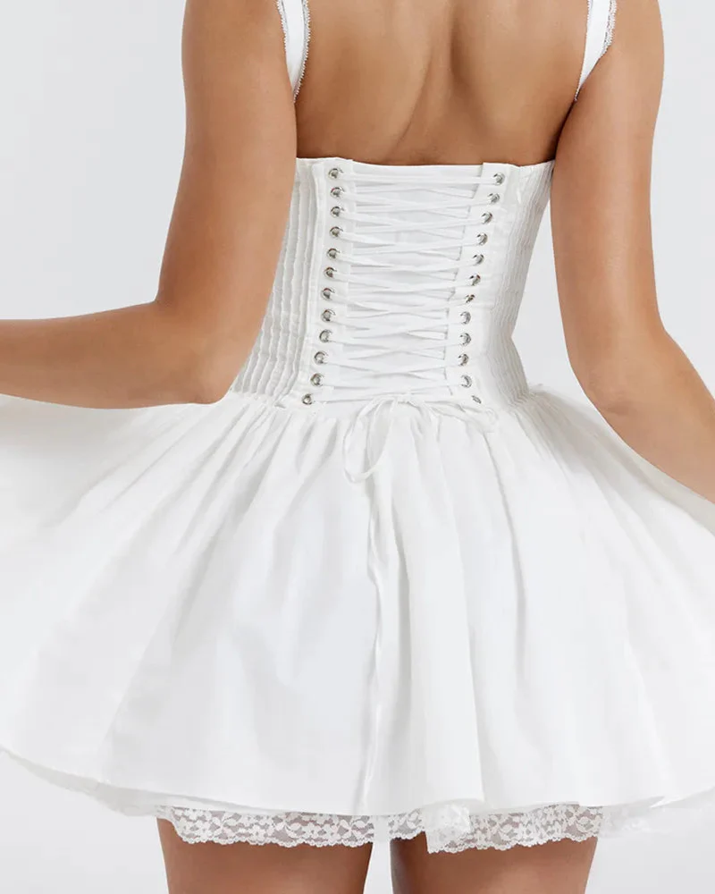 Rustic Romance Corset Mini Elegance Dress - Image 26