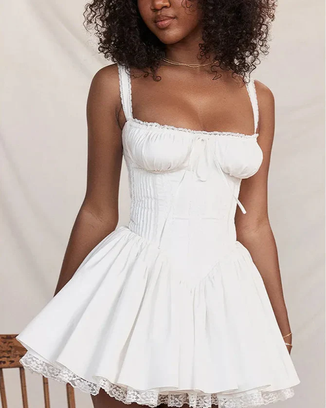Rustic Romance Corset Mini Elegance Dress - Image 27