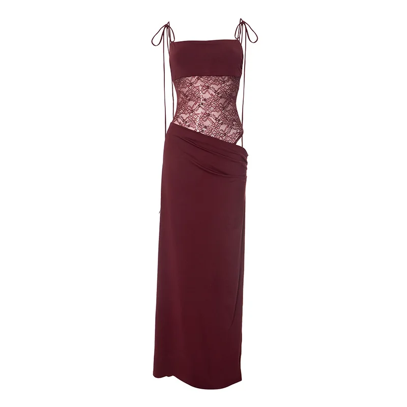 Rylin Lace Cut Out Maxi Dress - Image 9