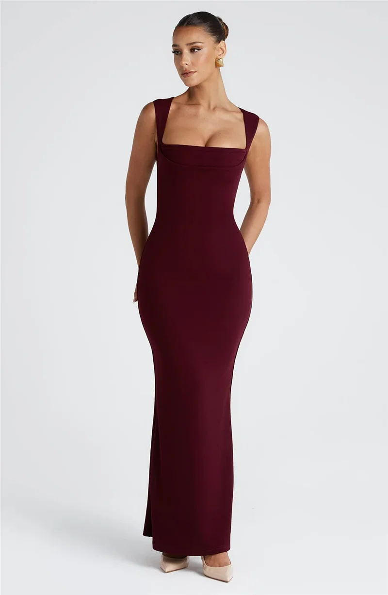 Salina Square Neck Maxi Dress - Image 3