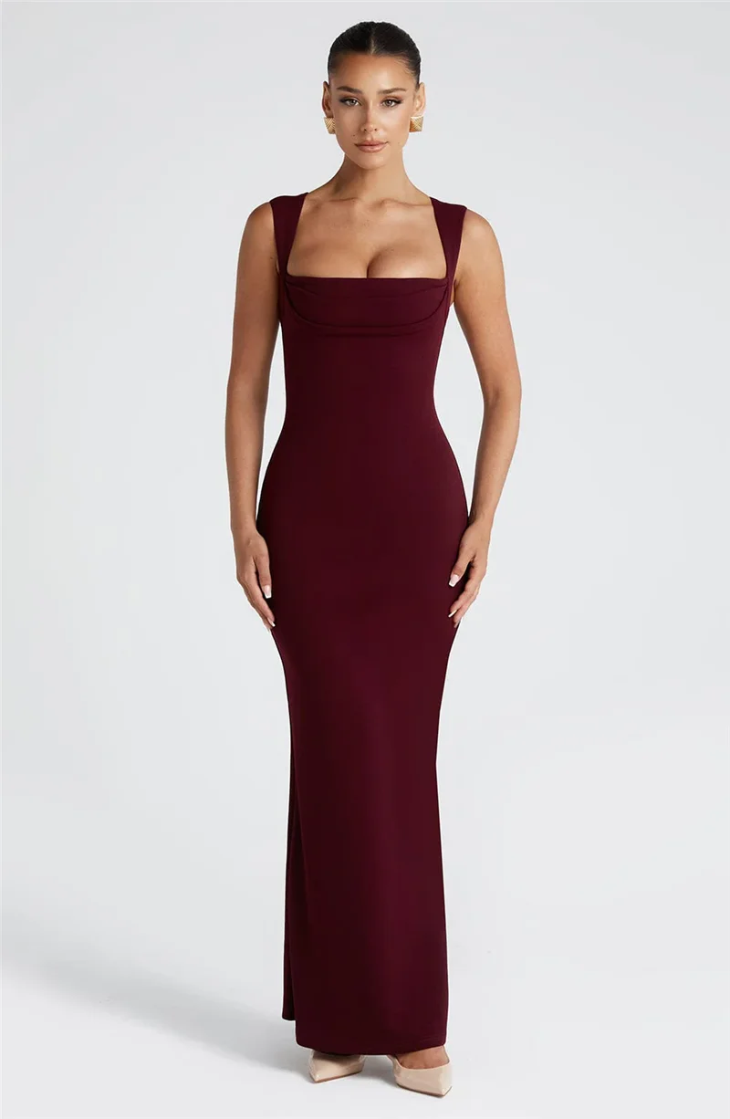 Salina Square Neck Maxi Dress - Image 5