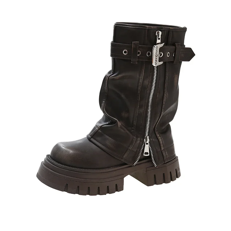 Sam Mid Calf Combat Shoes - Image 11