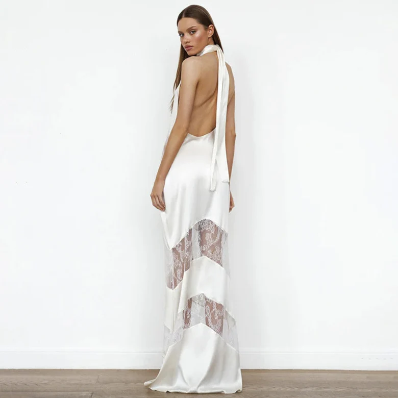 Santana See Through Halter Neck Dress - Image 8