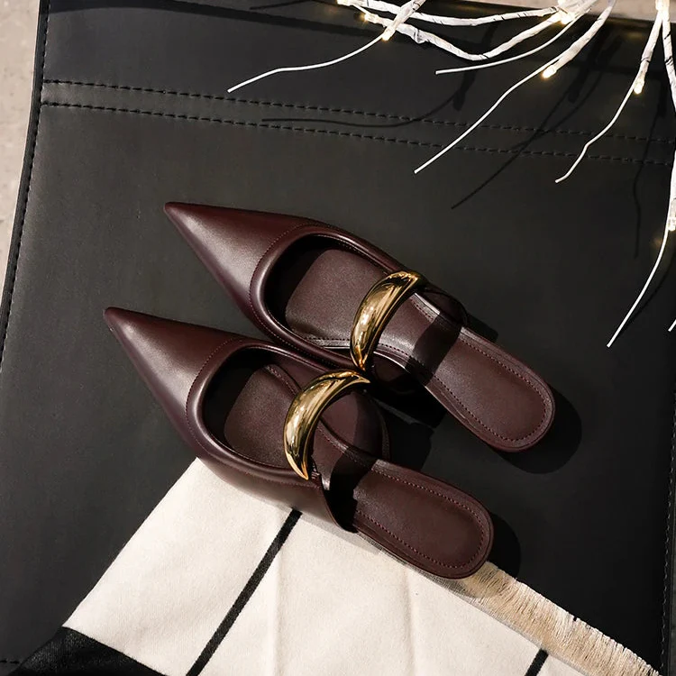 Sarajane Pointed Toe Mules - Image 10