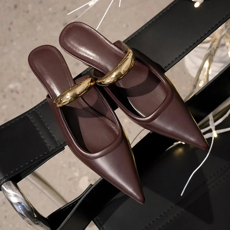 Sarajane Pointed Toe Mules - Image 11