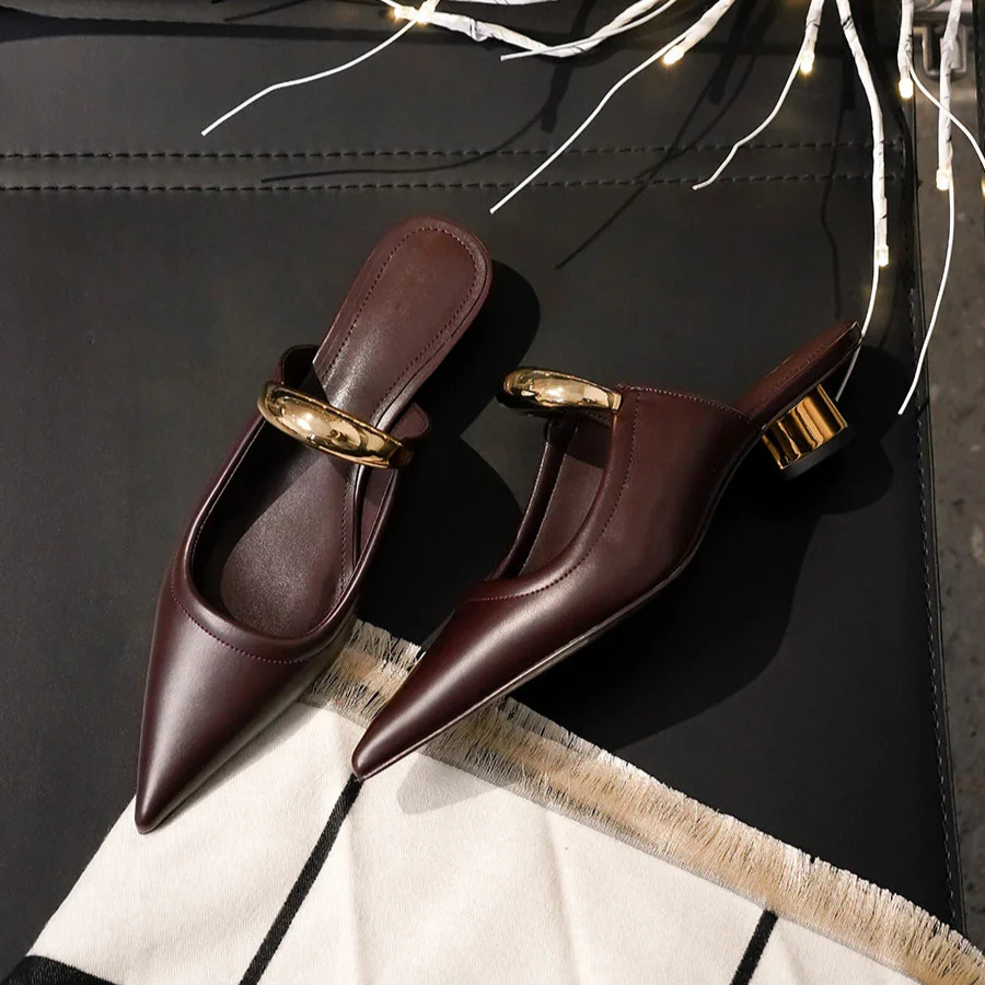 Sarajane Pointed Toe Mules - Image 12