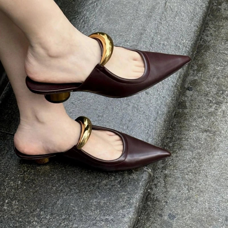 Sarajane Pointed Toe Mules - Image 2