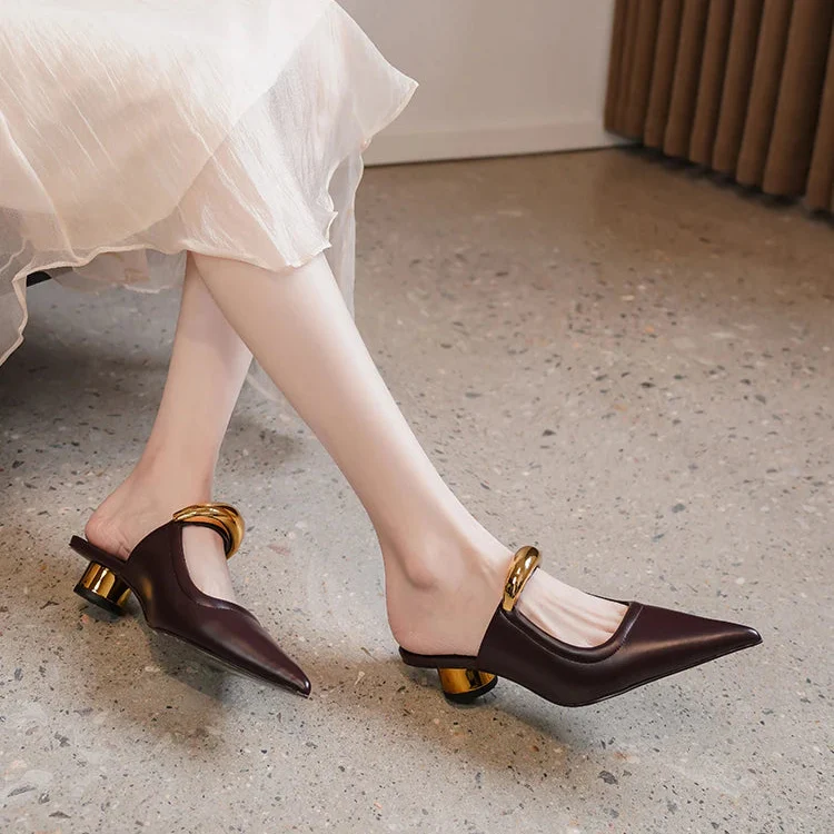Sarajane Pointed Toe Mules - Image 5