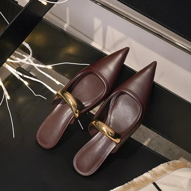 Sarajane Pointed Toe Mules - Image 6