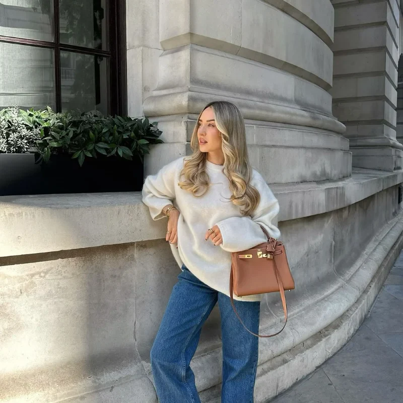 Sayla Knitted O Neck Pullover - Image 3