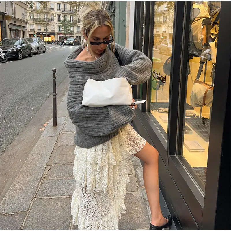 Sculpted Serenity Slash Neck Sweater - Image 11