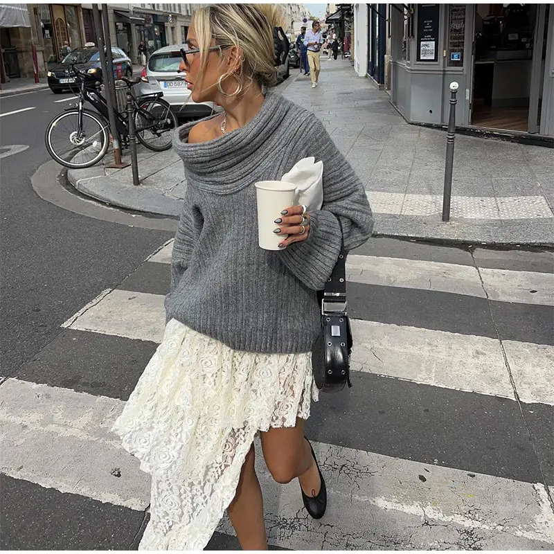 Sculpted Serenity Slash Neck Sweater - Image 12