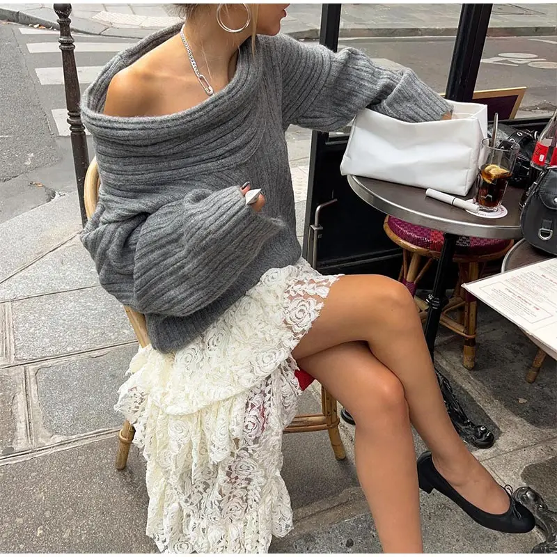 Sculpted Serenity Slash Neck Sweater - Image 9