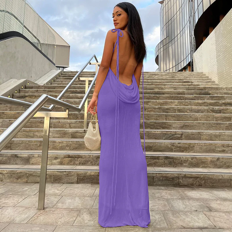 Sean Backless Fishtail Long Dress - Image 12