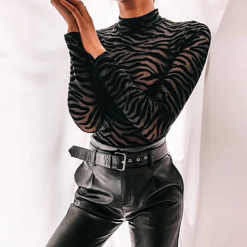 See Through You Stripe Bodysuit - Image 5
