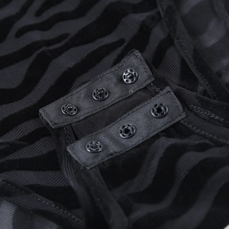 See Through You Stripe Bodysuit - Image 9
