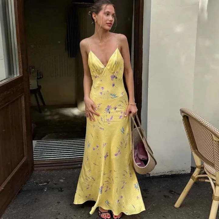 Send Me Flowers Spaghetti Strap Dress
