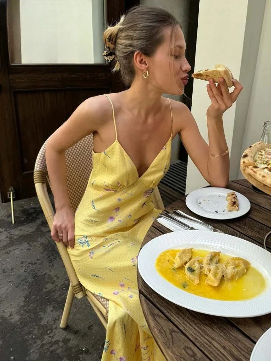 Send Me Flowers Spaghetti Strap Dress - Image 2