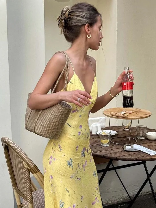 Send Me Flowers Spaghetti Strap Dress - Image 6
