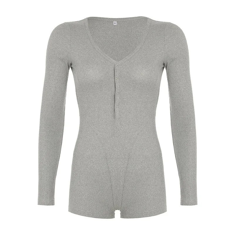 Sharon V Neck Skinny Romper - Image 7