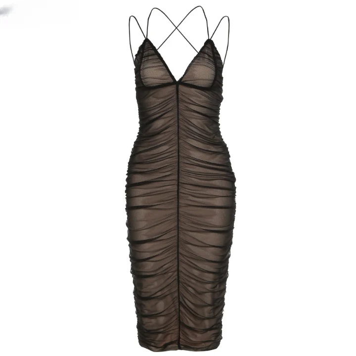 Sheer Allure Midi Dress - Image 6