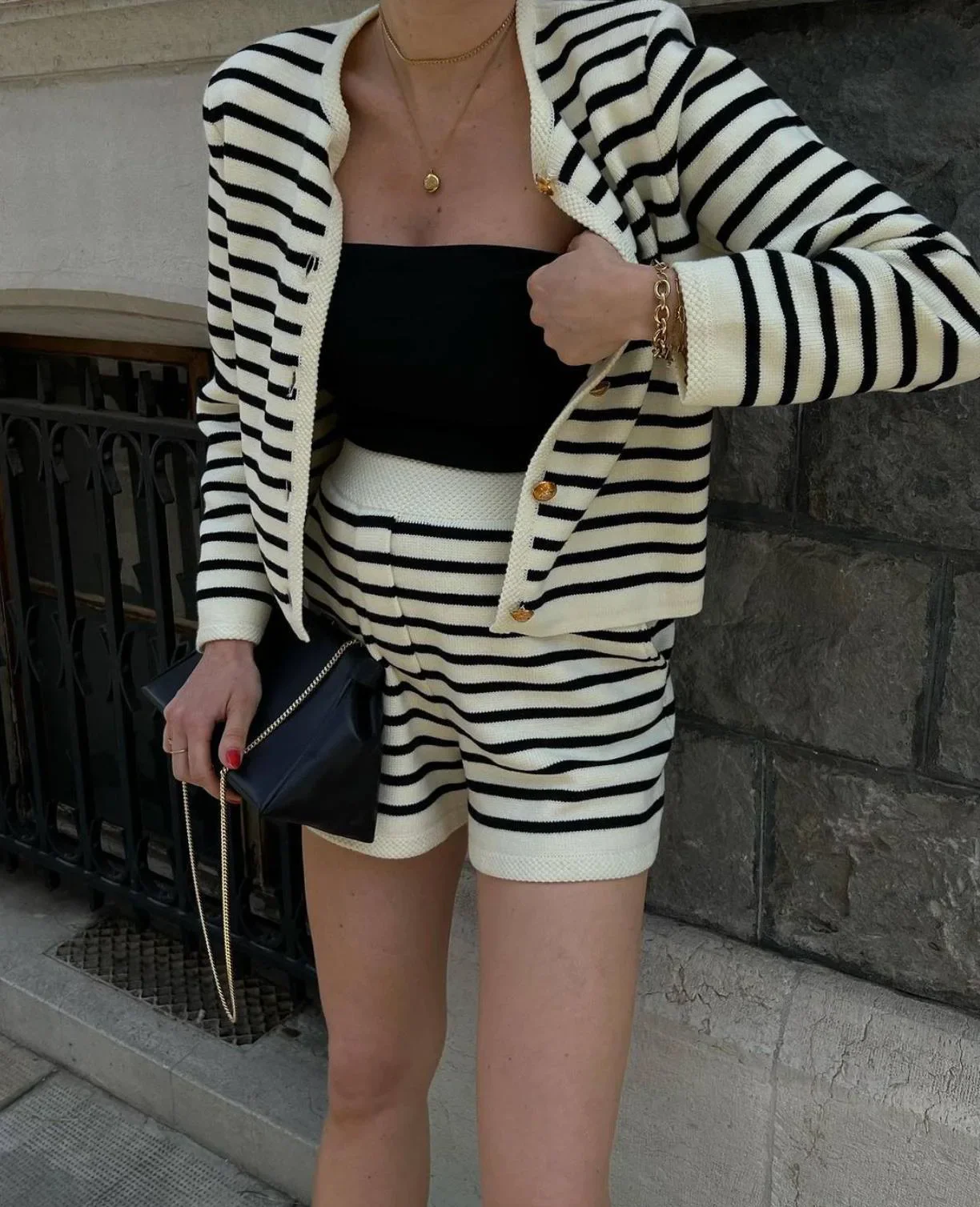 She's A Beast Striped Shorts Set - Image 12