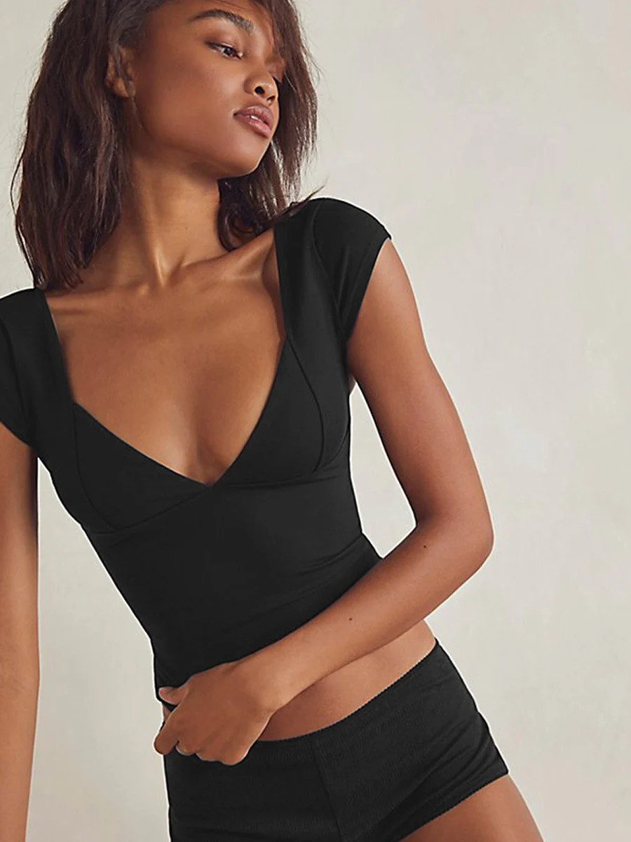 Simplicity Speaks V-Neck Top - Image 12