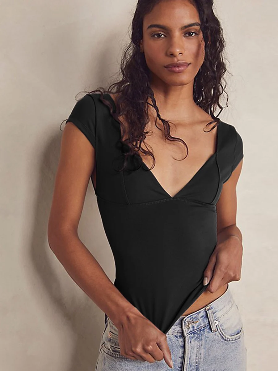 Simplicity Speaks V-Neck Top - Image 14