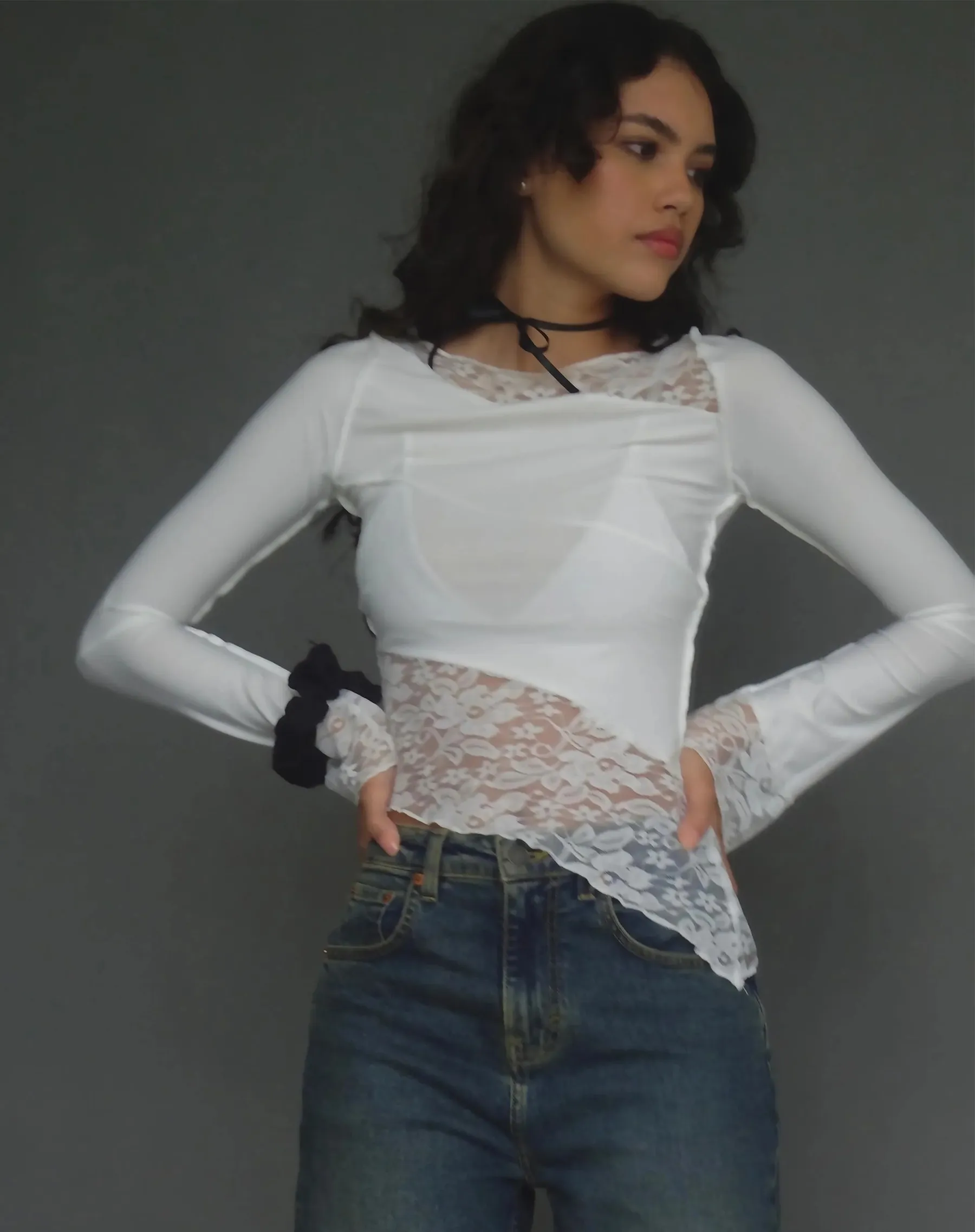 Sophia Stylish Lacework Top - Image 22