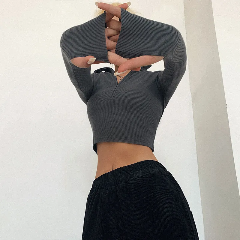 Sylvia's Sleek Turtleneck Crop Top - Image 8