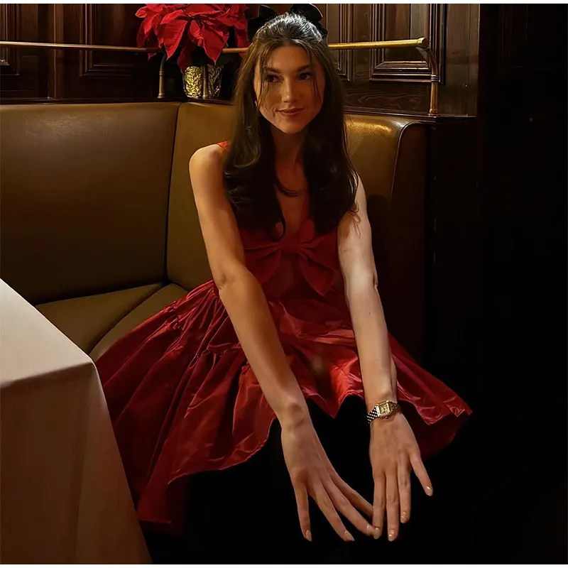 Take A Bow Strapless Mini Dress - Image 6