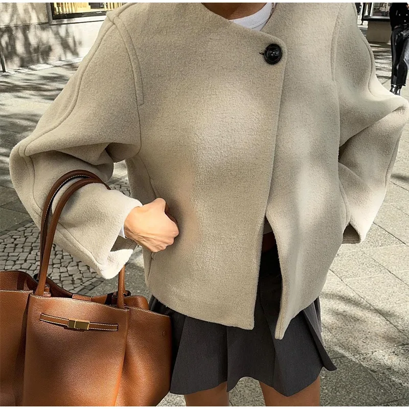 Tara O Neck Woolen Coat - Image 2