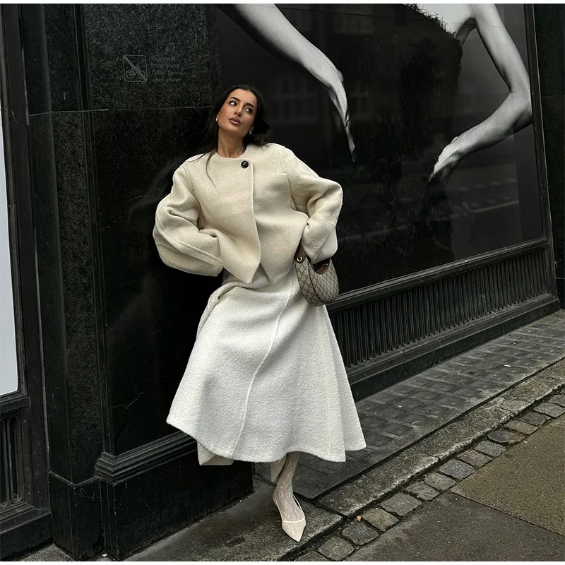 Tara O Neck Woolen Coat - Image 4