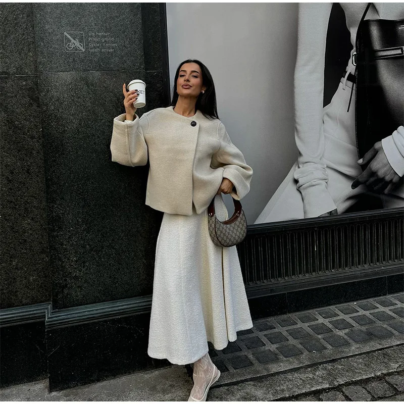 Tara O Neck Woolen Coat - Image 6