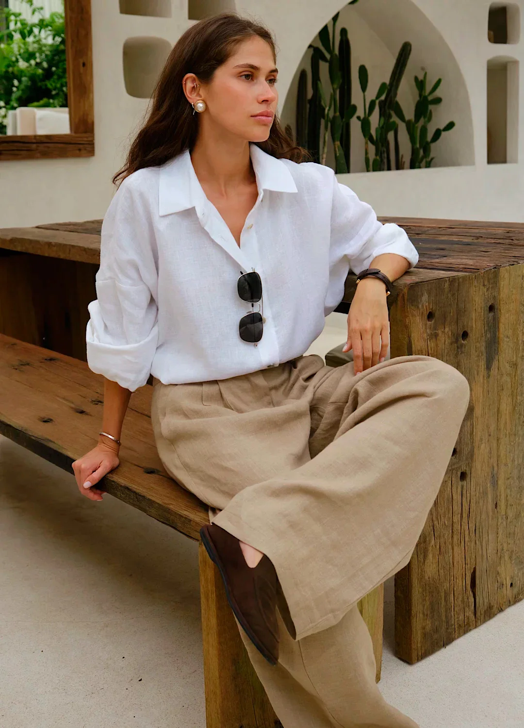 Tate Laidback Cotton Linen Pants - Image 3