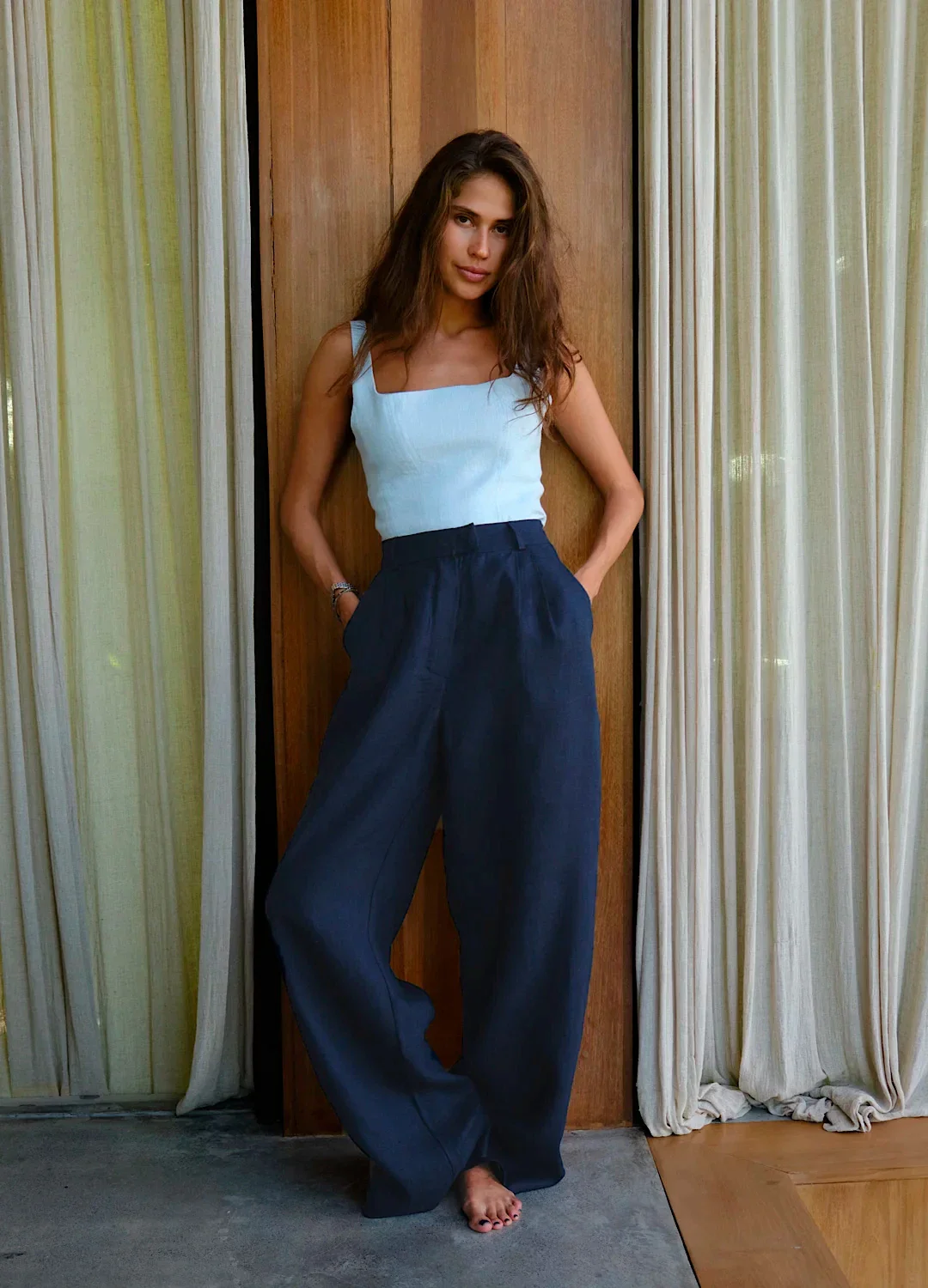 Tate Laidback Cotton Linen Pants - Image 9