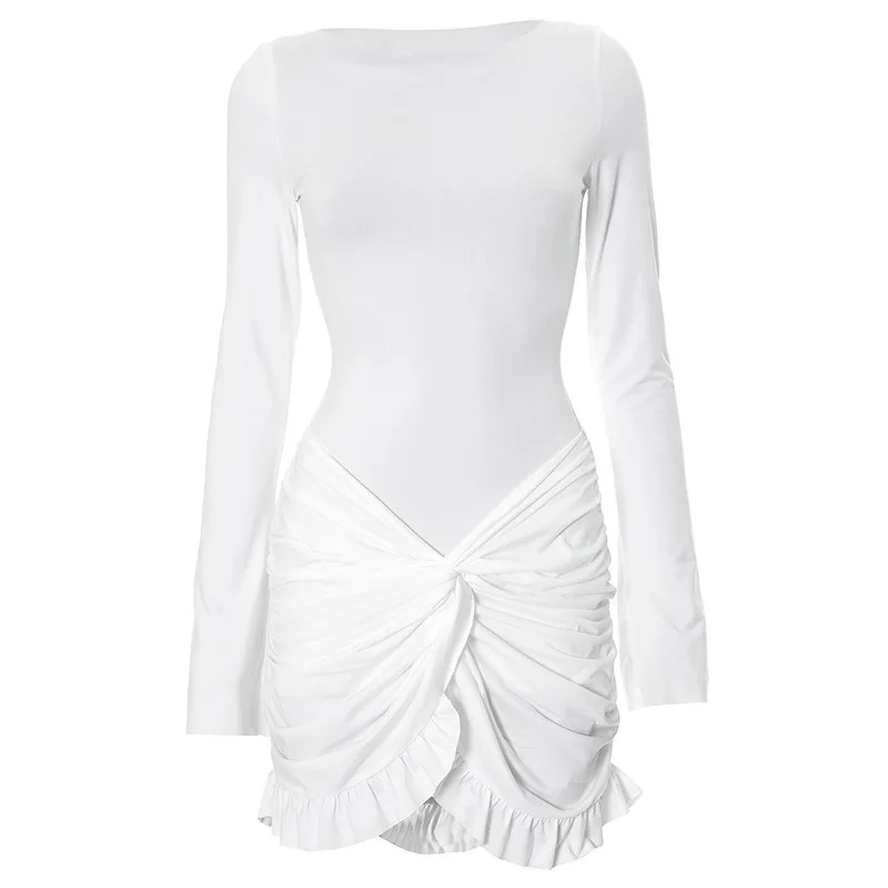 Tegan Ruched Mini Dress - Image 7