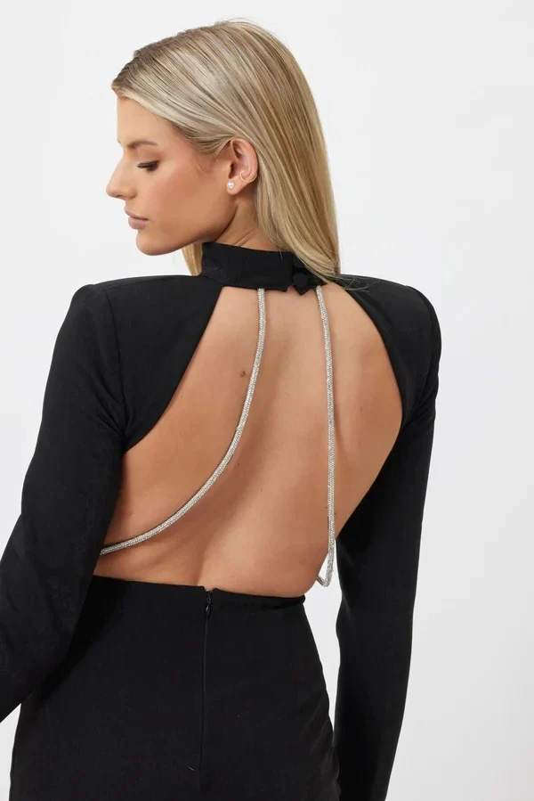 Temptation Twirl Chain-Split Dress - Image 14
