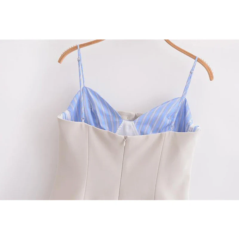 Trina Patchwork Pleated Mini Dress - Image 6