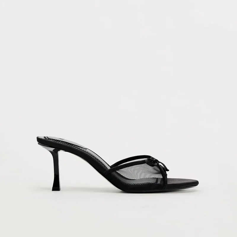 Tully Black Open Toe Heel - Image 10