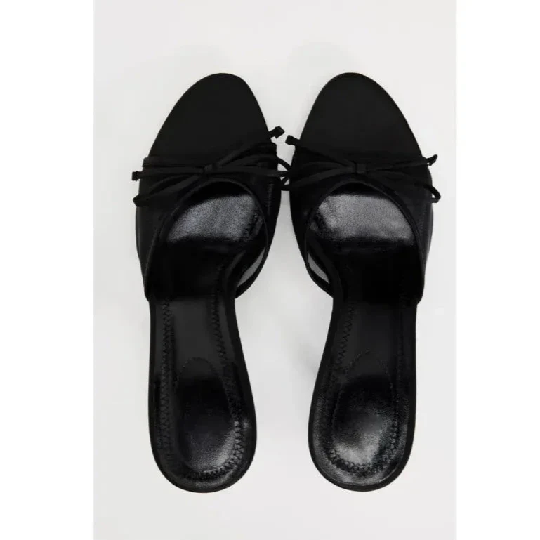 Tully Black Open Toe Heel - Image 9