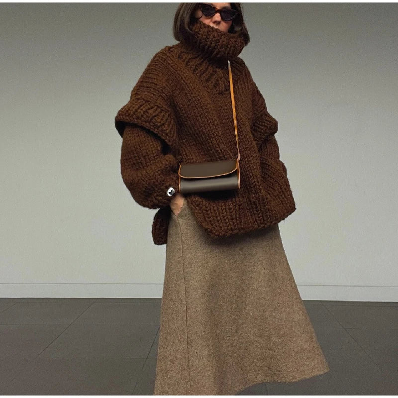 Tune It Turtleneck Knitted Pullover - Image 11